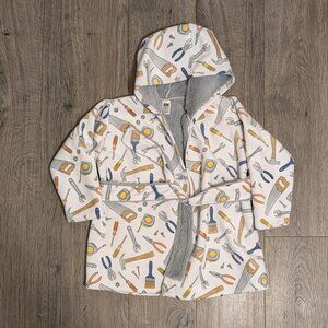 🛠️ Hudson Baby Hooded Robe 18–24 Months  Fleece + Sherpa Lining